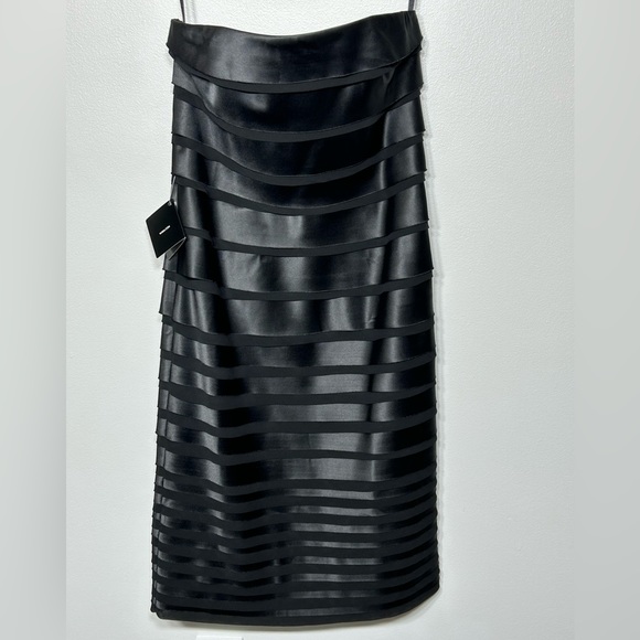 NWT WHBM strapless black layered dress - Picture 2 of 6